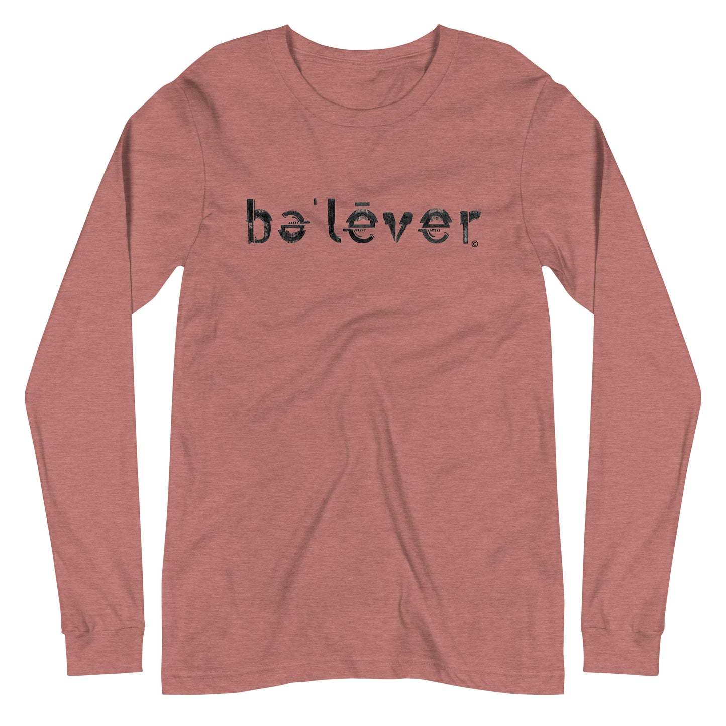Long Sleeve T-Shirt - believer - Black Design