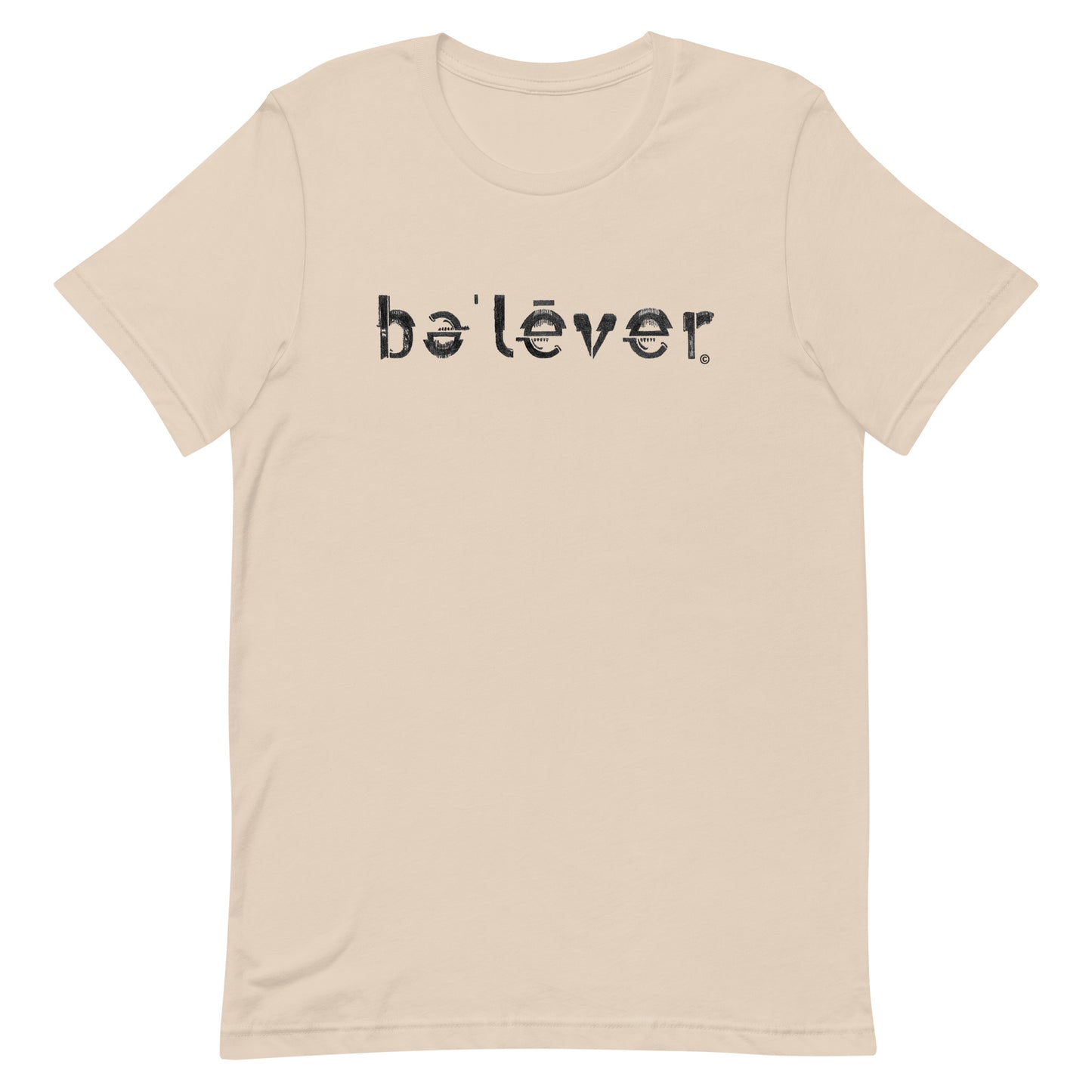 Short Sleeve T-Shirt - believer - Black Design