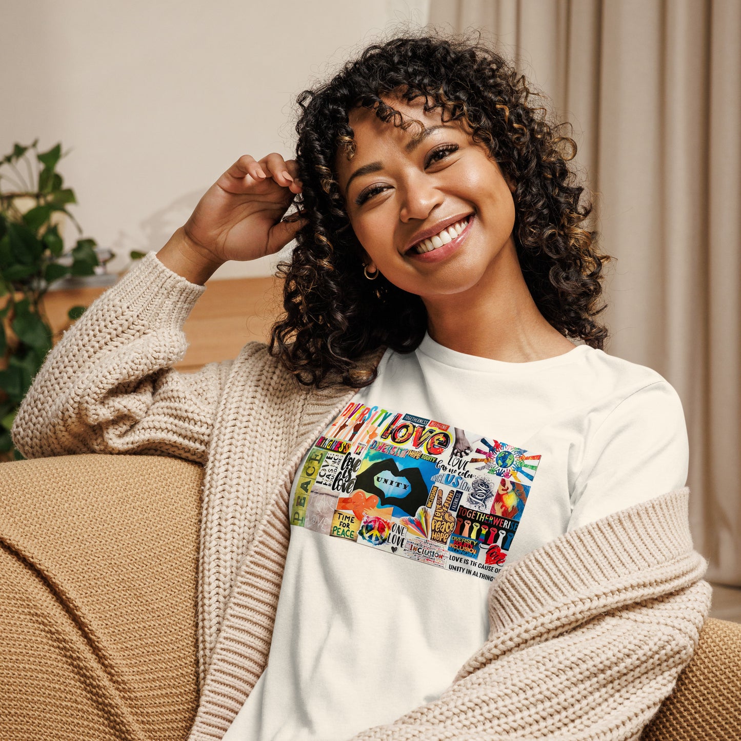 Women's Relaxed Short Sleeve T-Shirt - Unity Banner