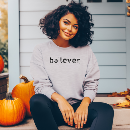 Classic Sweatshirt - believer - Black Design