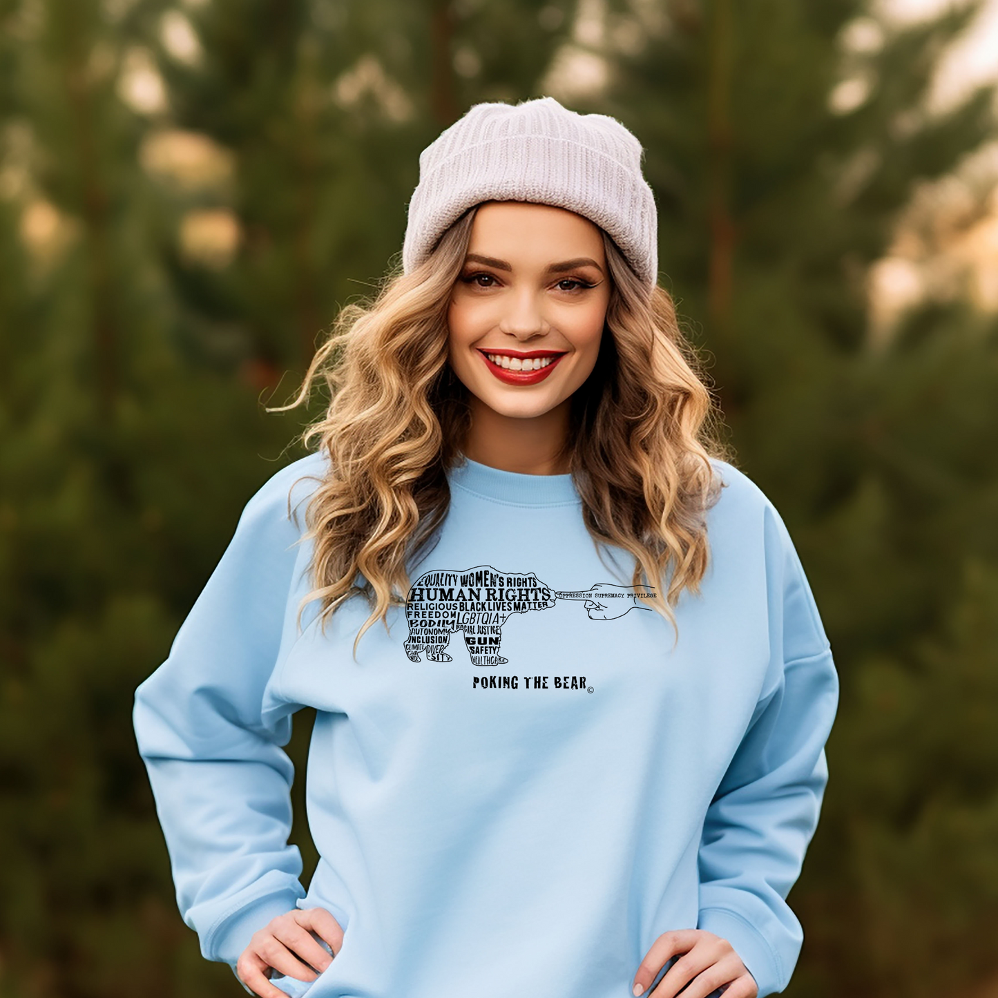 Classic Sweatshirt - Poking the Bear - Black Design