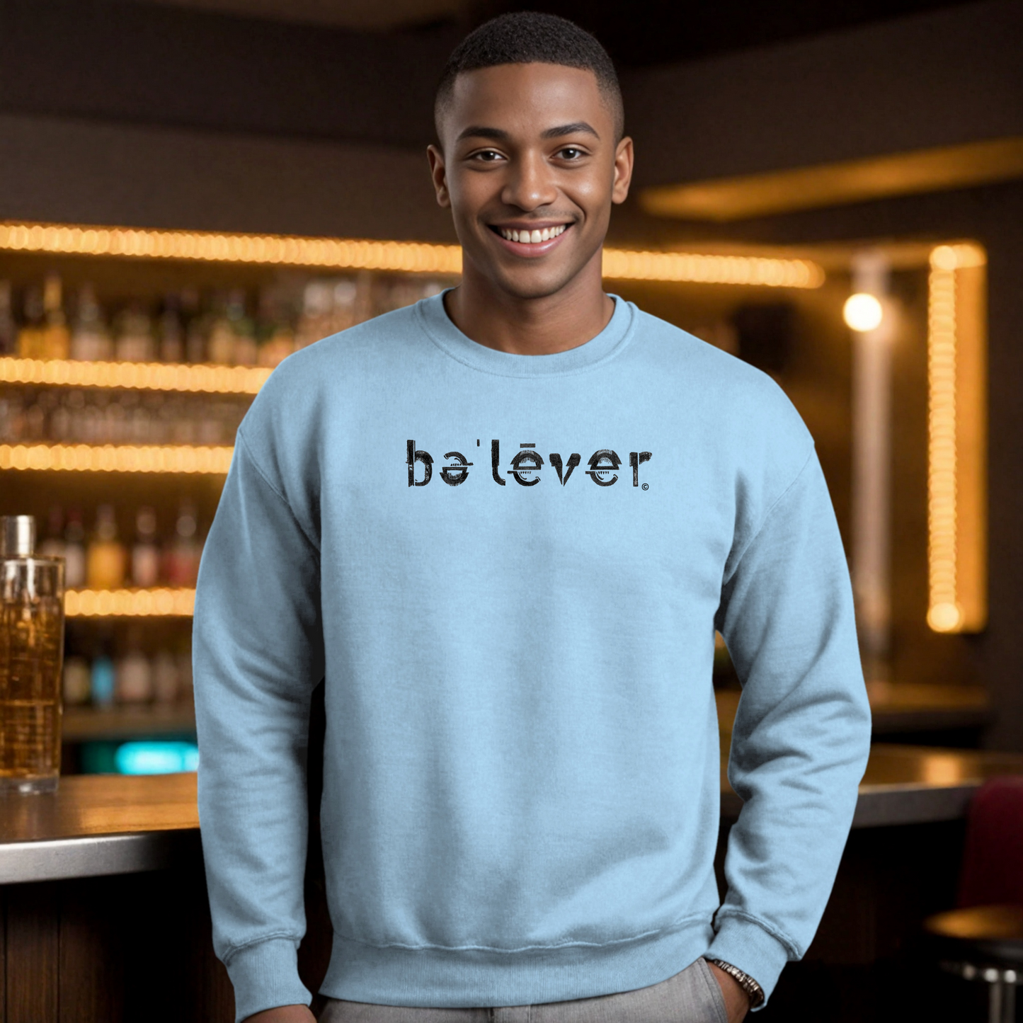 Classic Sweatshirt - believer - Black Design