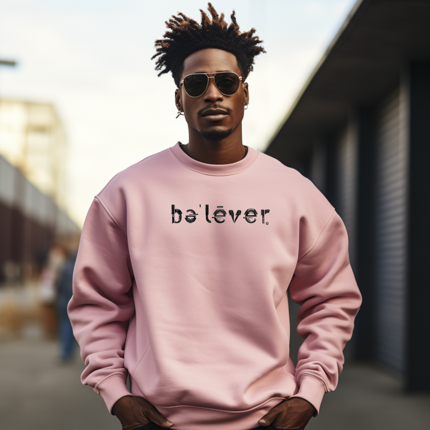 Classic Sweatshirt - believer - Black Design