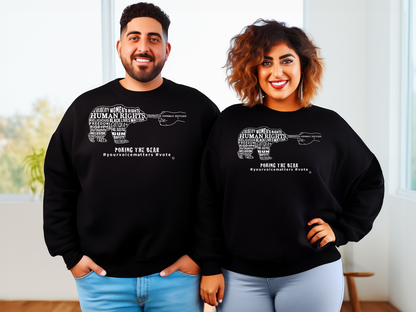 Classic Sweatshirt - Poking the Bear - White Design with Hashtags