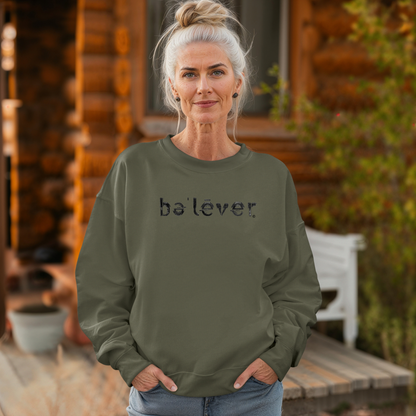 Classic Sweatshirt - believer - Black Design