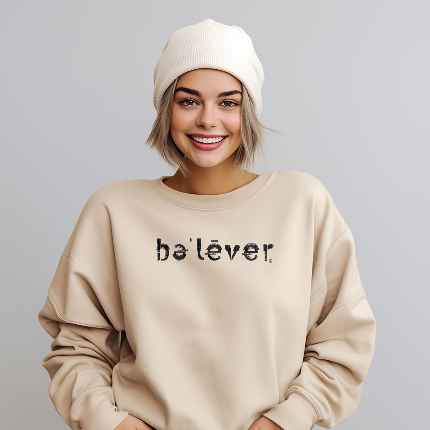 Classic Sweatshirt - believer - Black Design