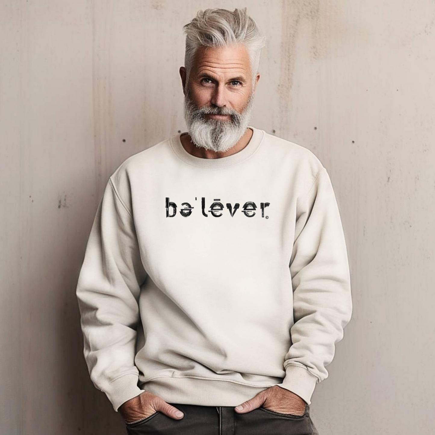 Classic Sweatshirt - believer - Black Design