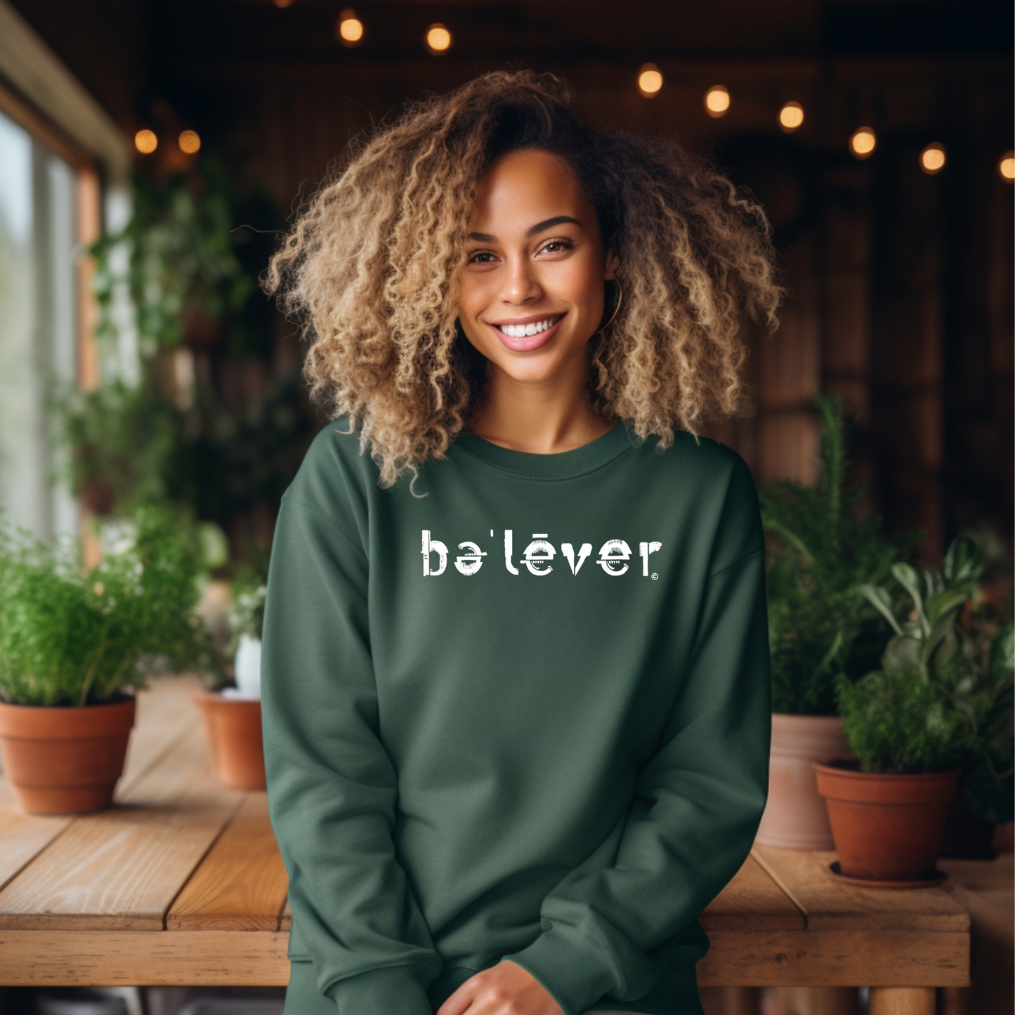 Classic Sweatshirt - believer - White Design