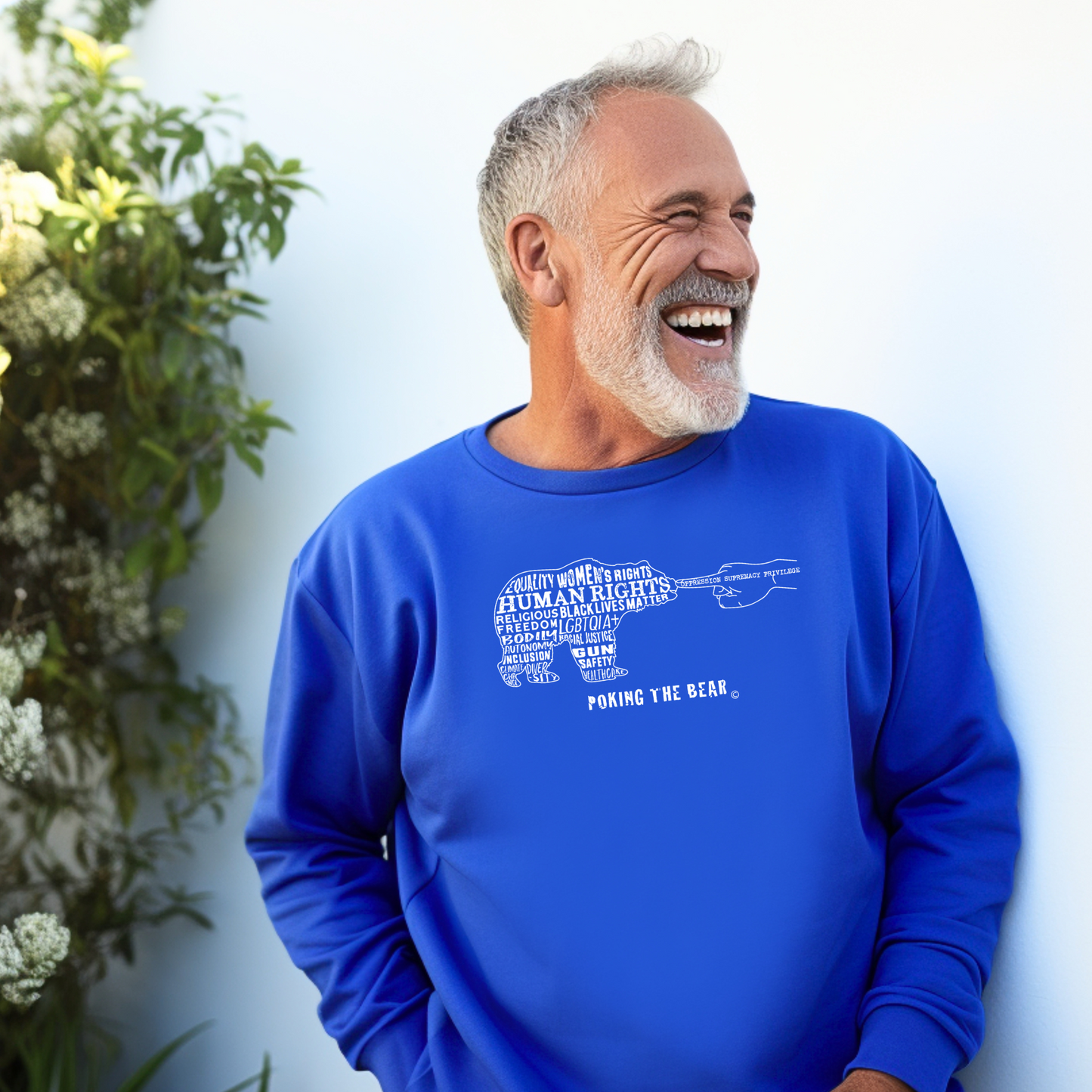 Classic Sweatshirt - Poking the Bear - White Design