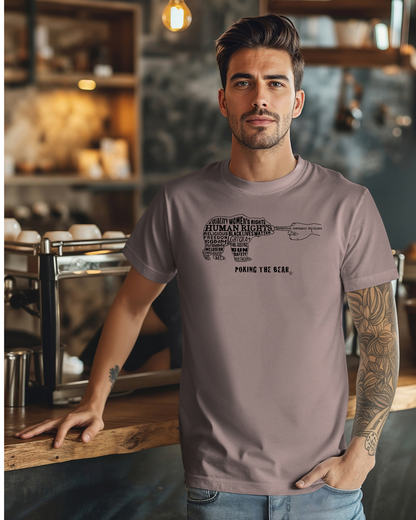 Short Sleeve T-Shirt - Poking the Bear - Black Design