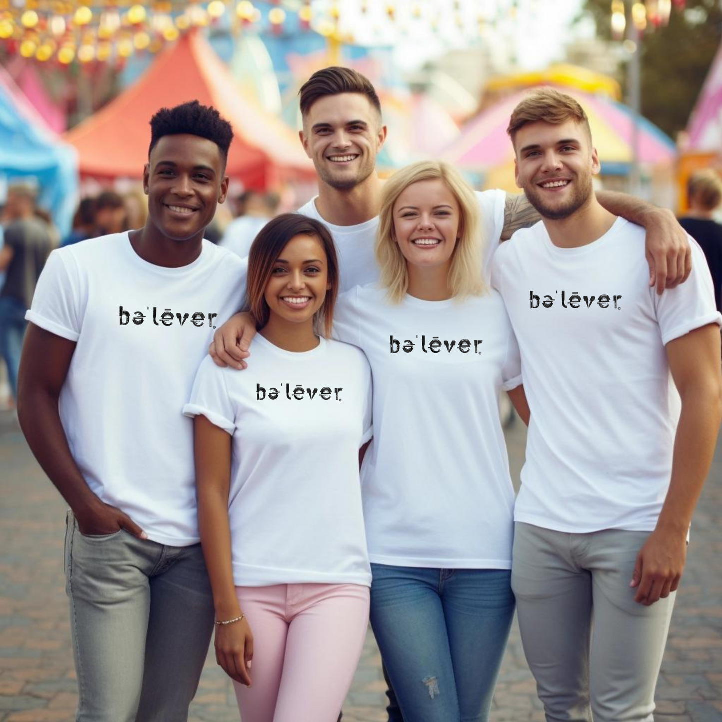 Short Sleeve T-Shirt - believer - Black Design