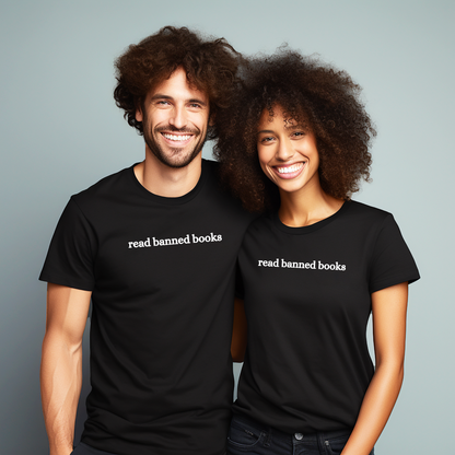 Short Sleeve T-Shirt - Read Banned Books - White Design