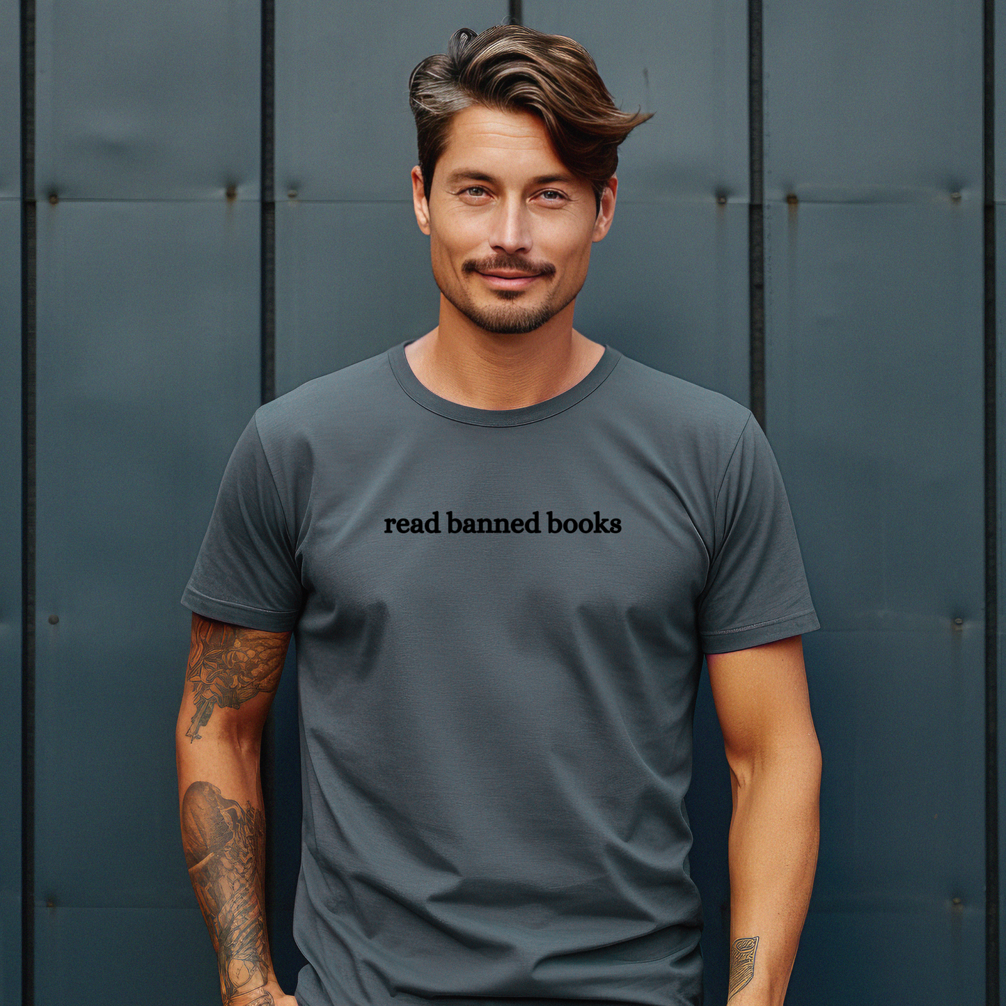 Short Sleeve T-Shirt - Read Banned Books - Black Design