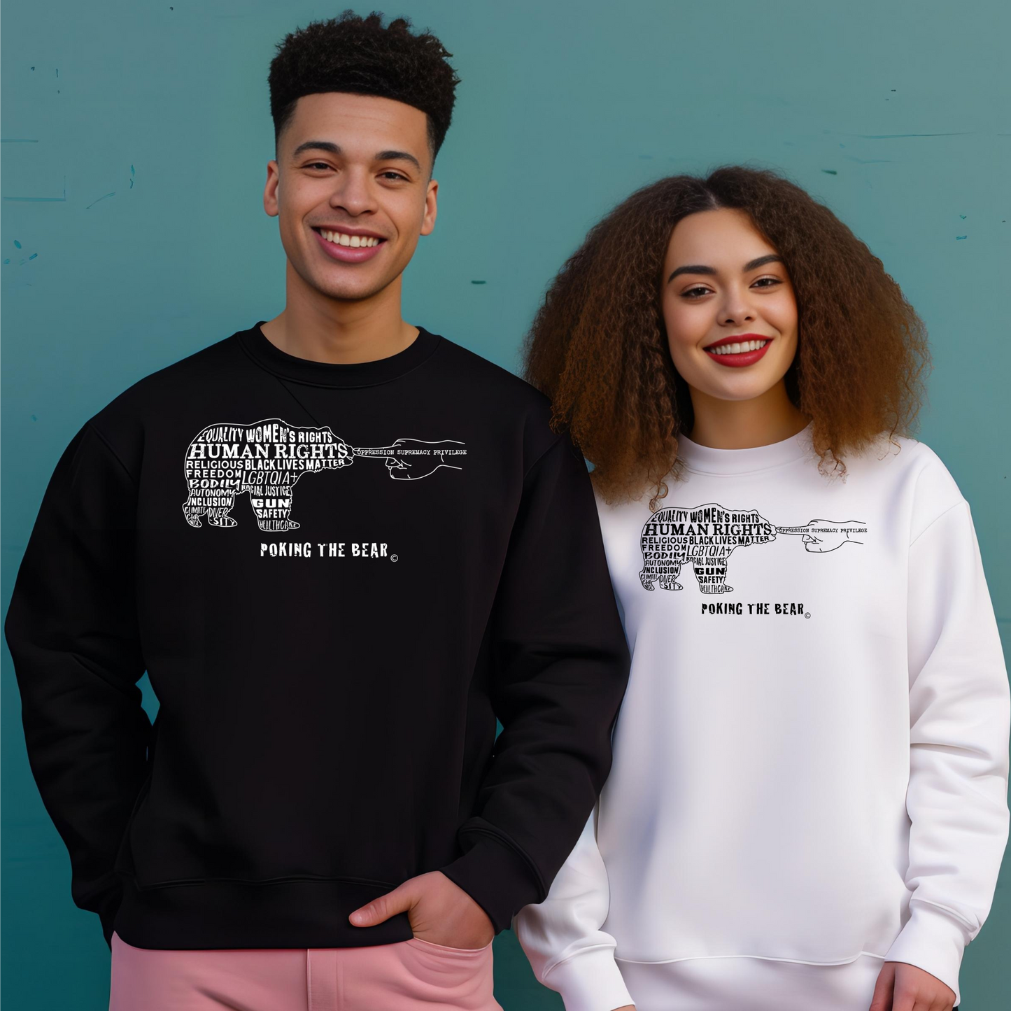 Classic Sweatshirt - Poking the Bear - Black Design