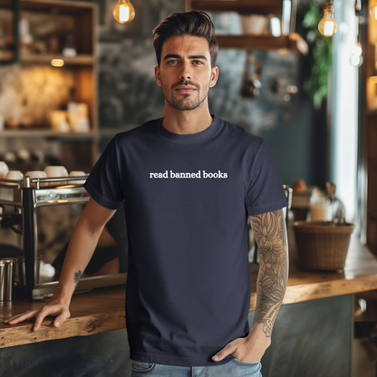 Short Sleeve T-Shirt - Read Banned Books - White Design