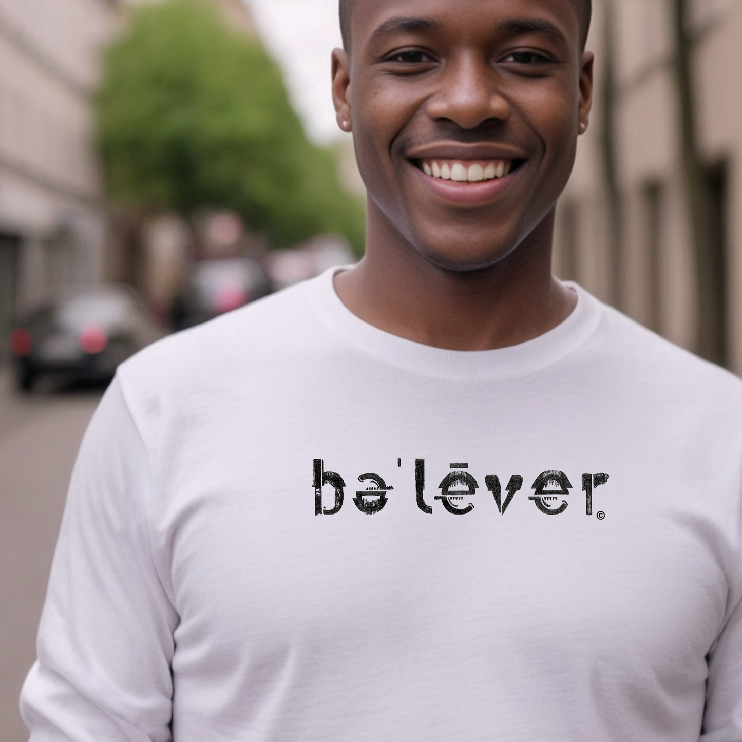 Long Sleeve T-Shirt - believer - Black Design