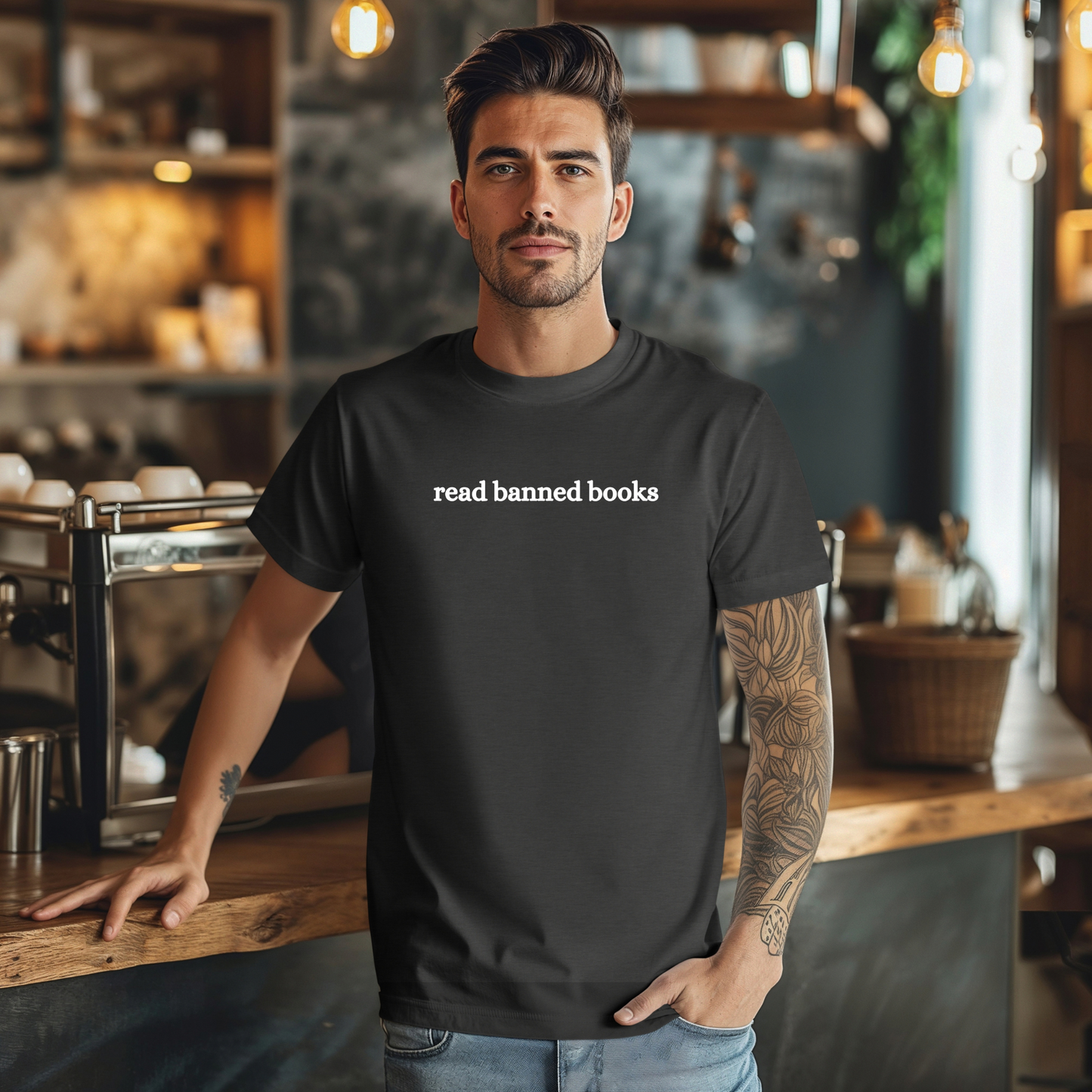 Short Sleeve T-Shirt - Read Banned Books - White Design