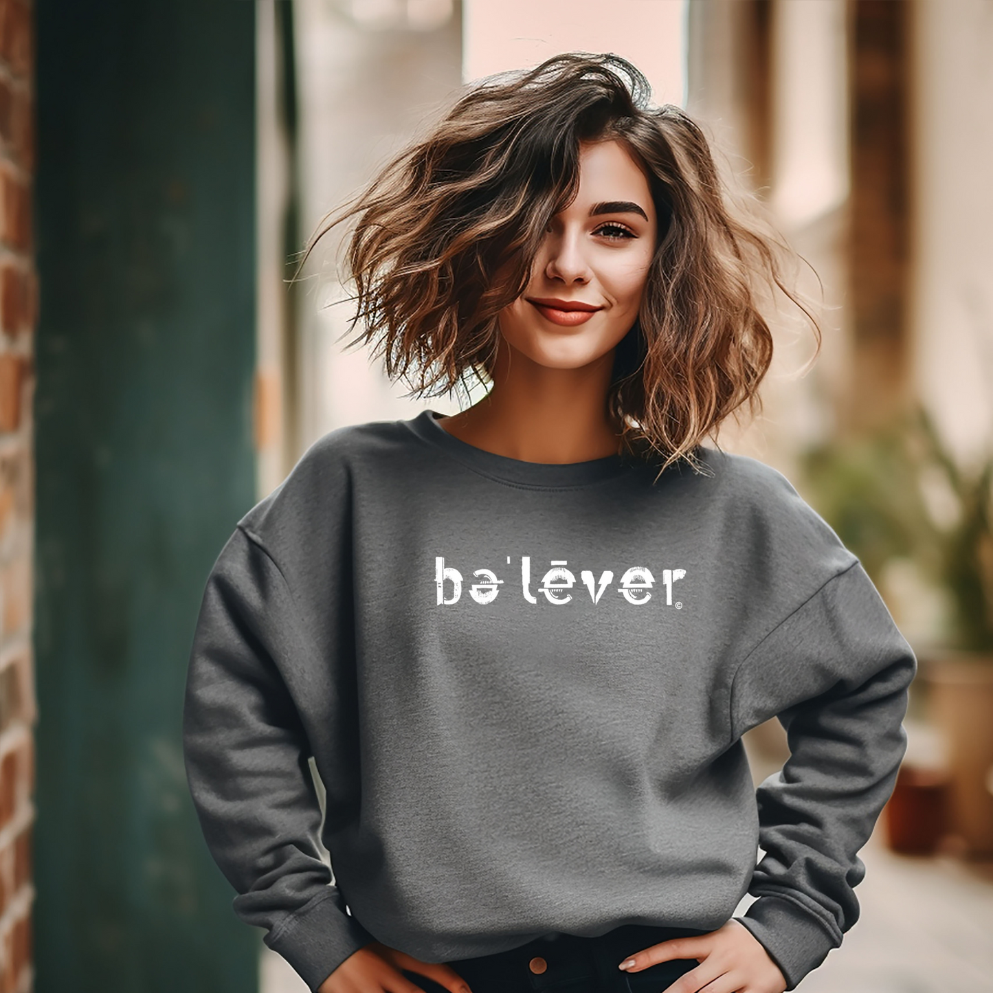 Classic Sweatshirt - believer - White Design