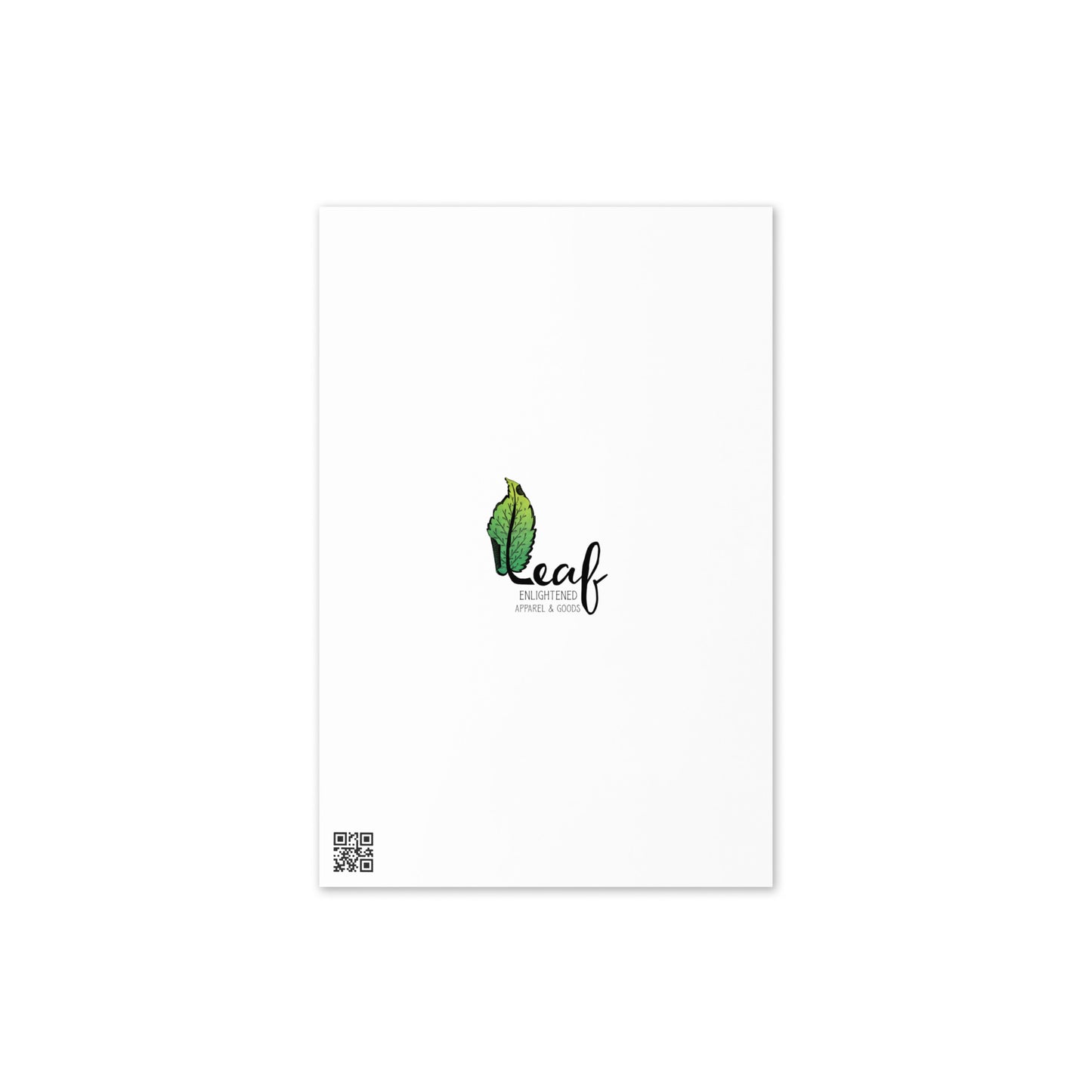 Leaf Greeting Card - Blank Inside - Monochrome Design