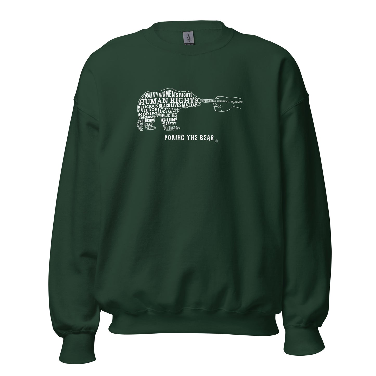 Classic Sweatshirt - Poking the Bear - White Design