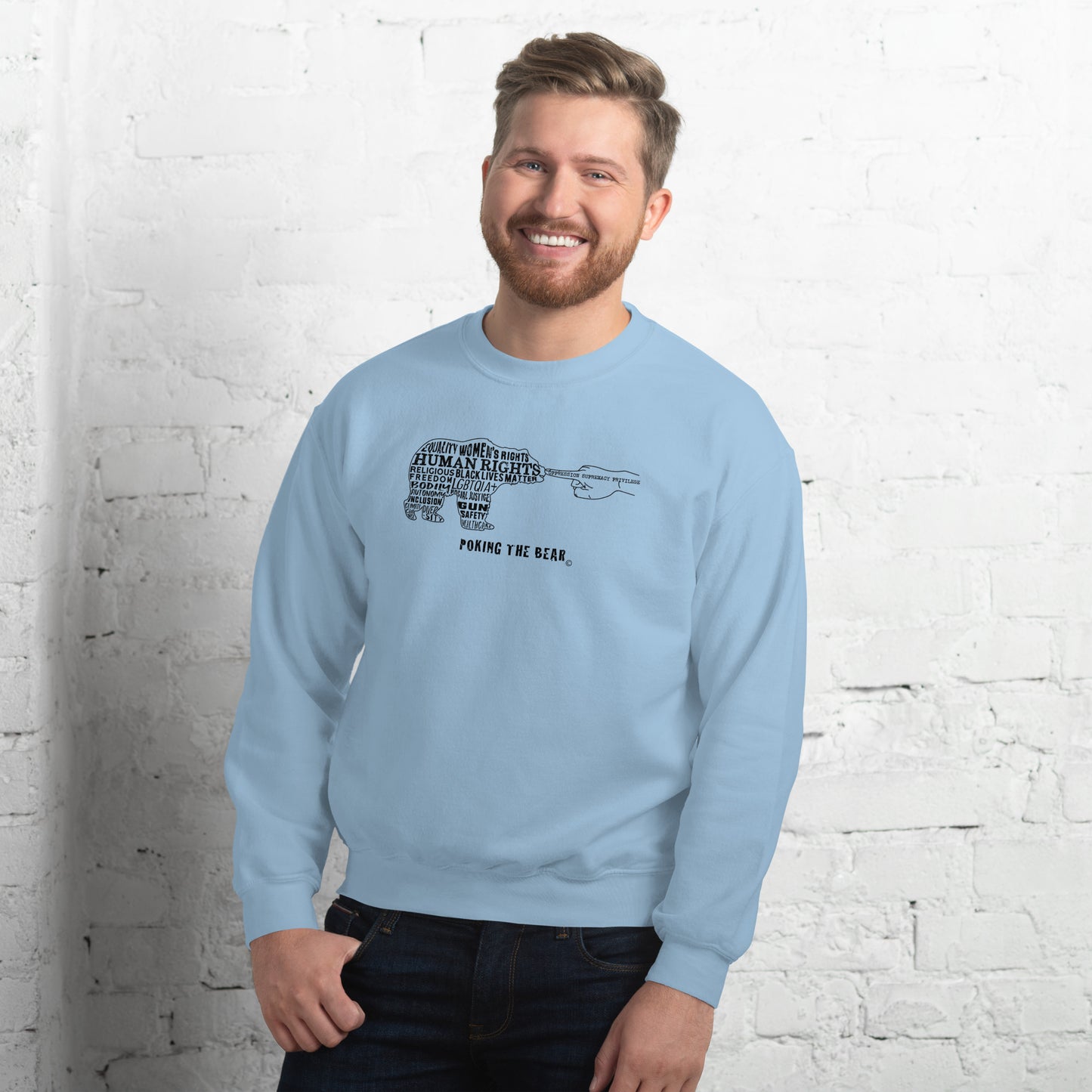 Classic Sweatshirt - Poking the Bear - Black Design