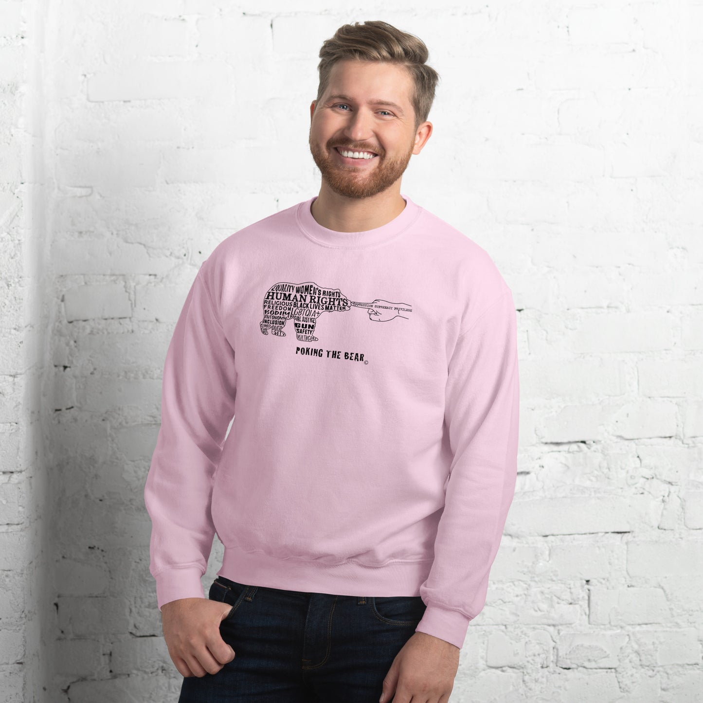 Classic Sweatshirt - Poking the Bear - Black Design