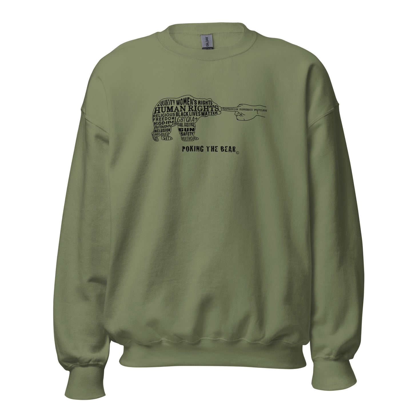 Classic Sweatshirt - Poking the Bear - Black Design