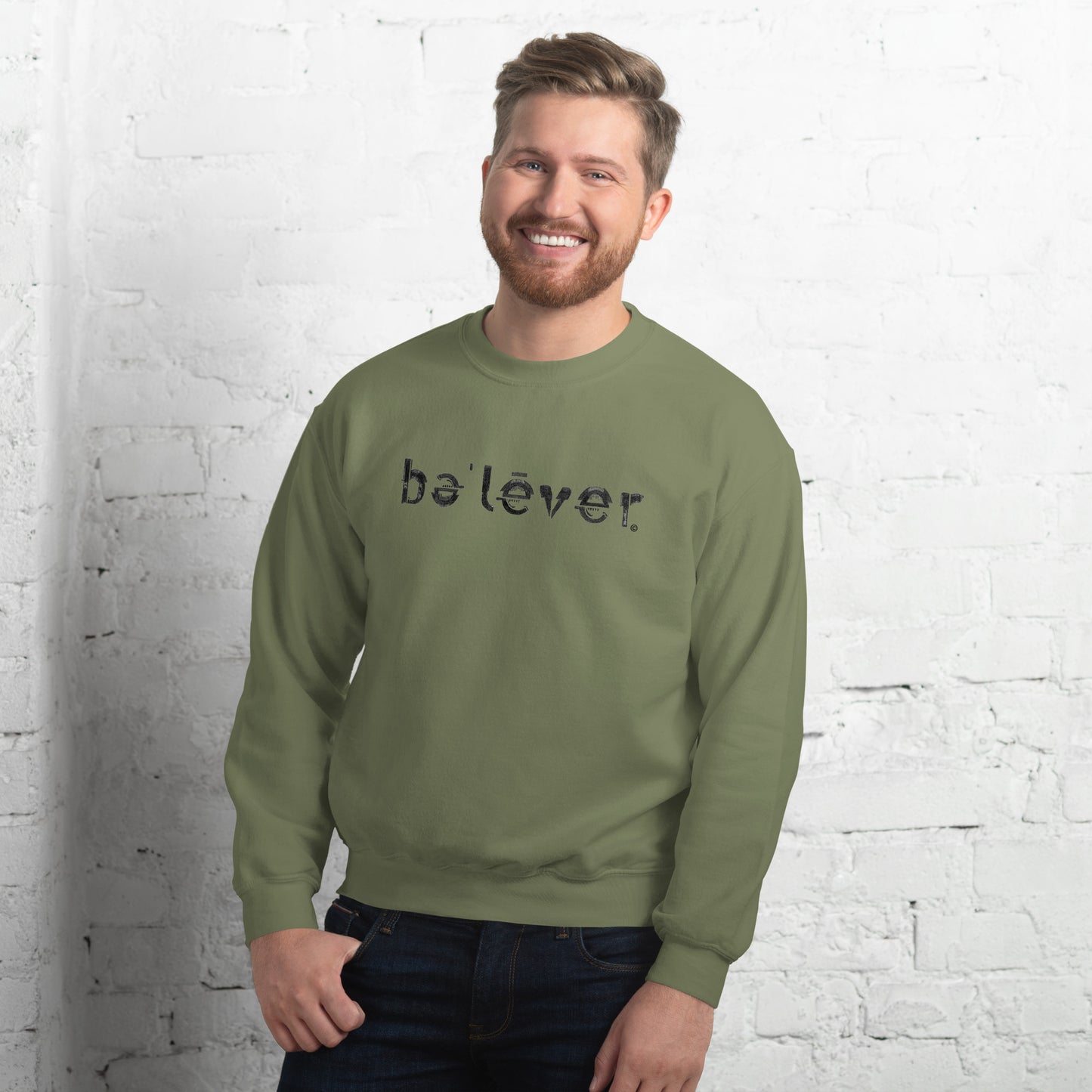 Classic Sweatshirt - believer - Black Design