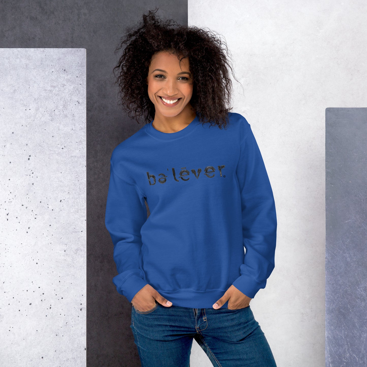 Classic Sweatshirt - believer - Black Design