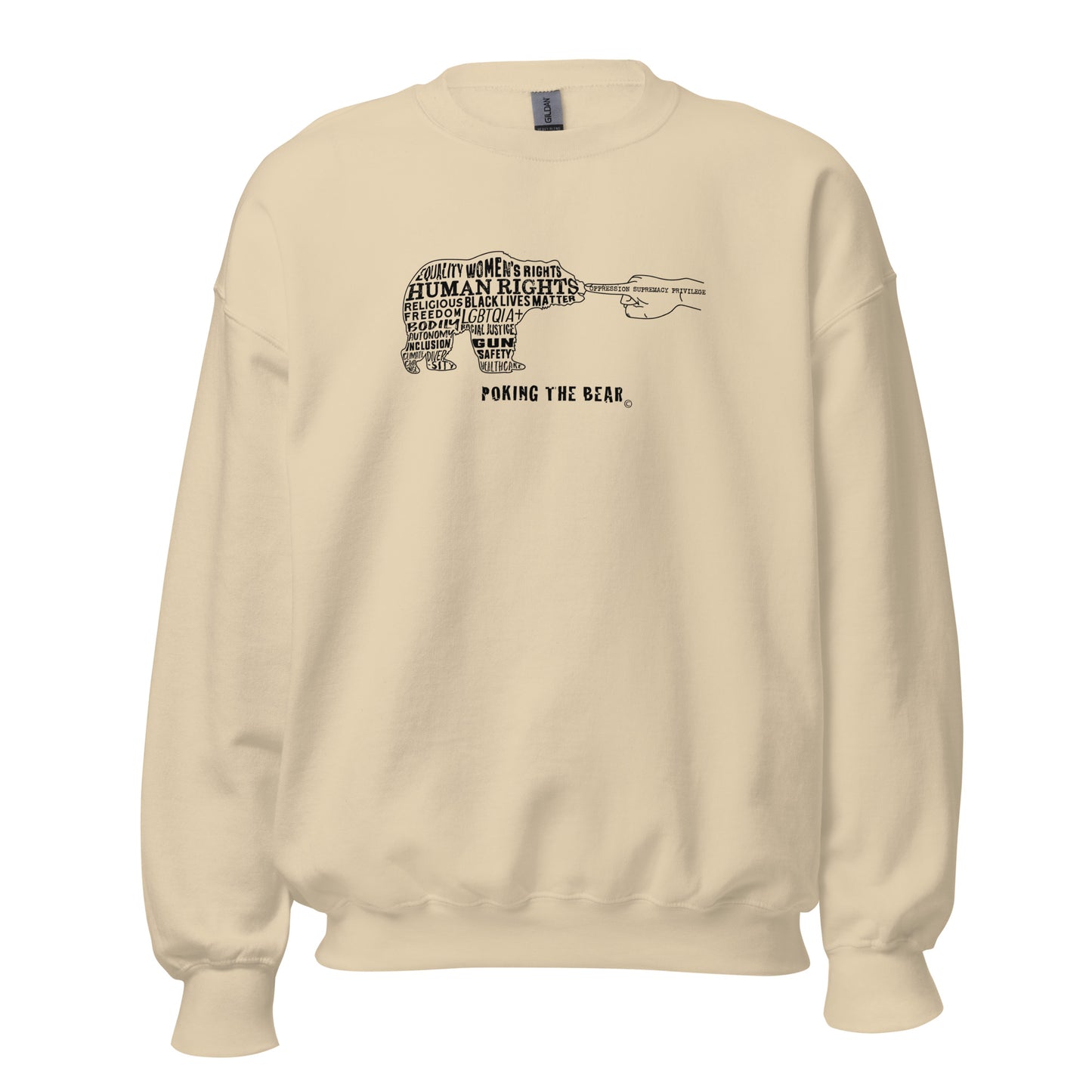 Classic Sweatshirt - Poking the Bear - Black Design