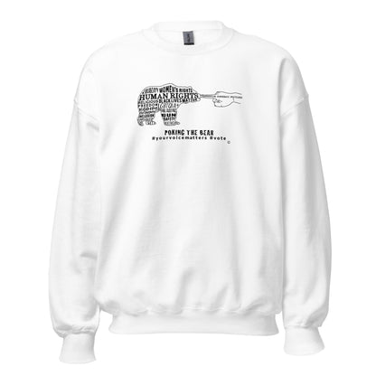 Classic Sweatshirt - Poking the Bear - Black Design with Hashtags