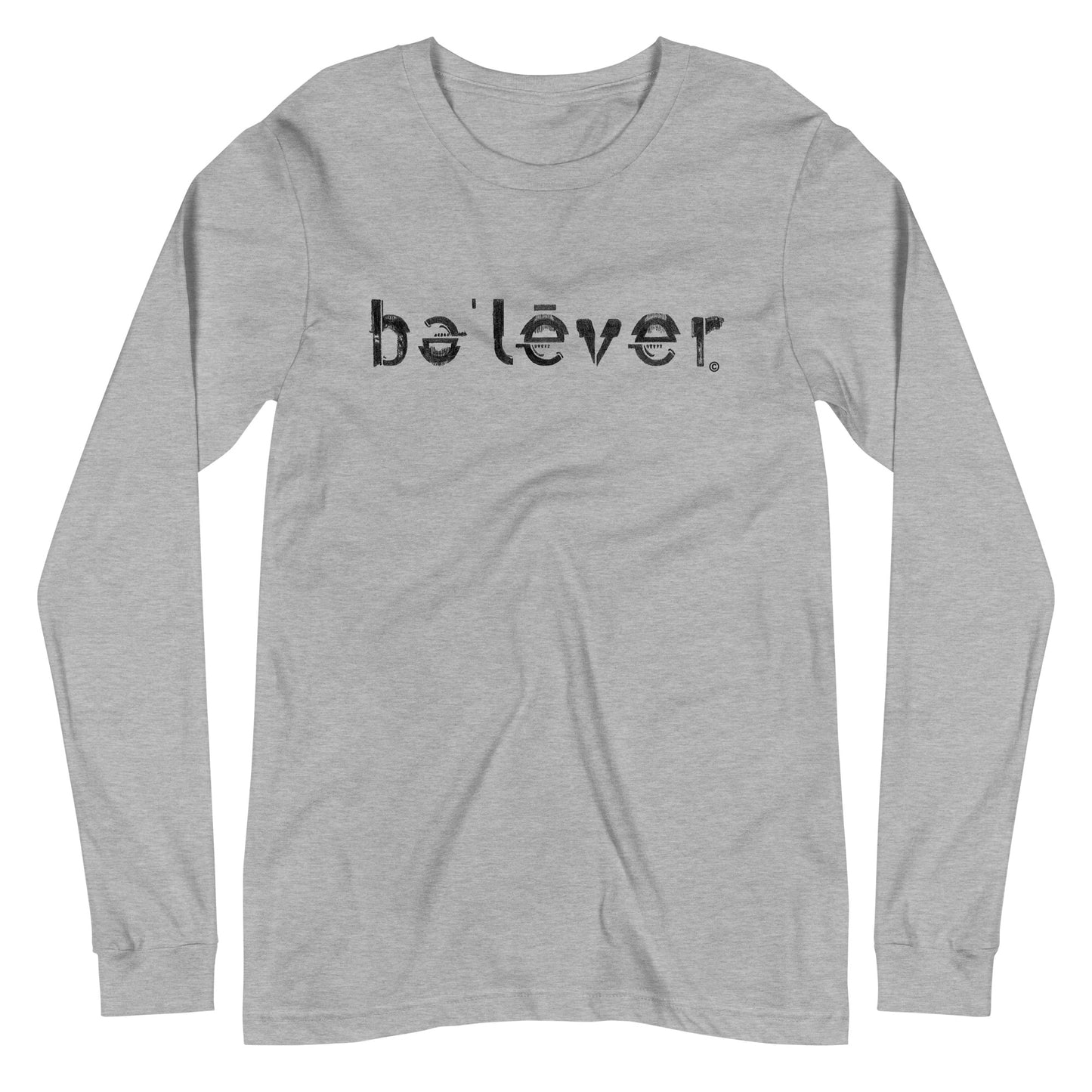 Long Sleeve T-Shirt - believer - Black Design