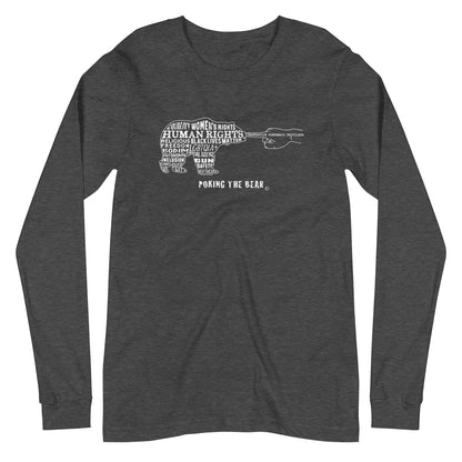 Long Sleeve T-Shirt - Poking the Bear - White Design