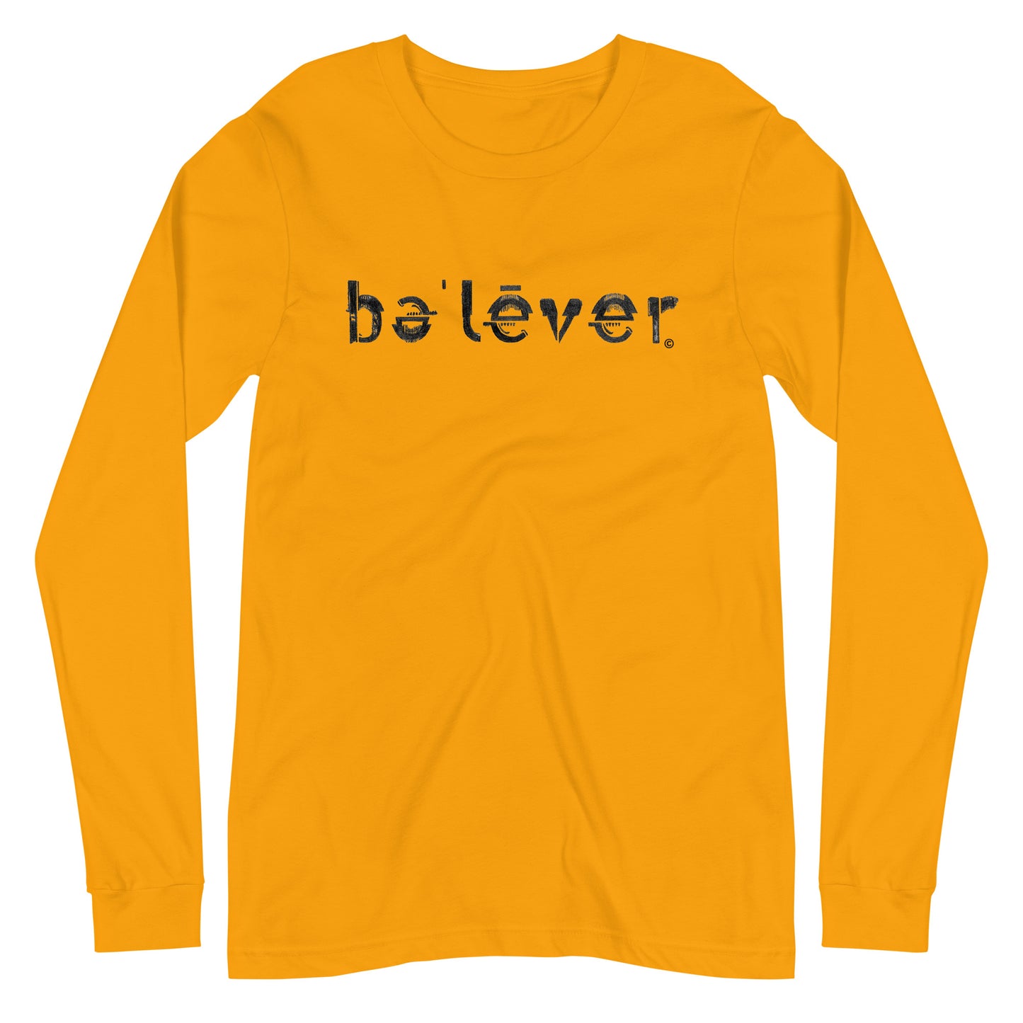 Long Sleeve T-Shirt - believer - Black Design