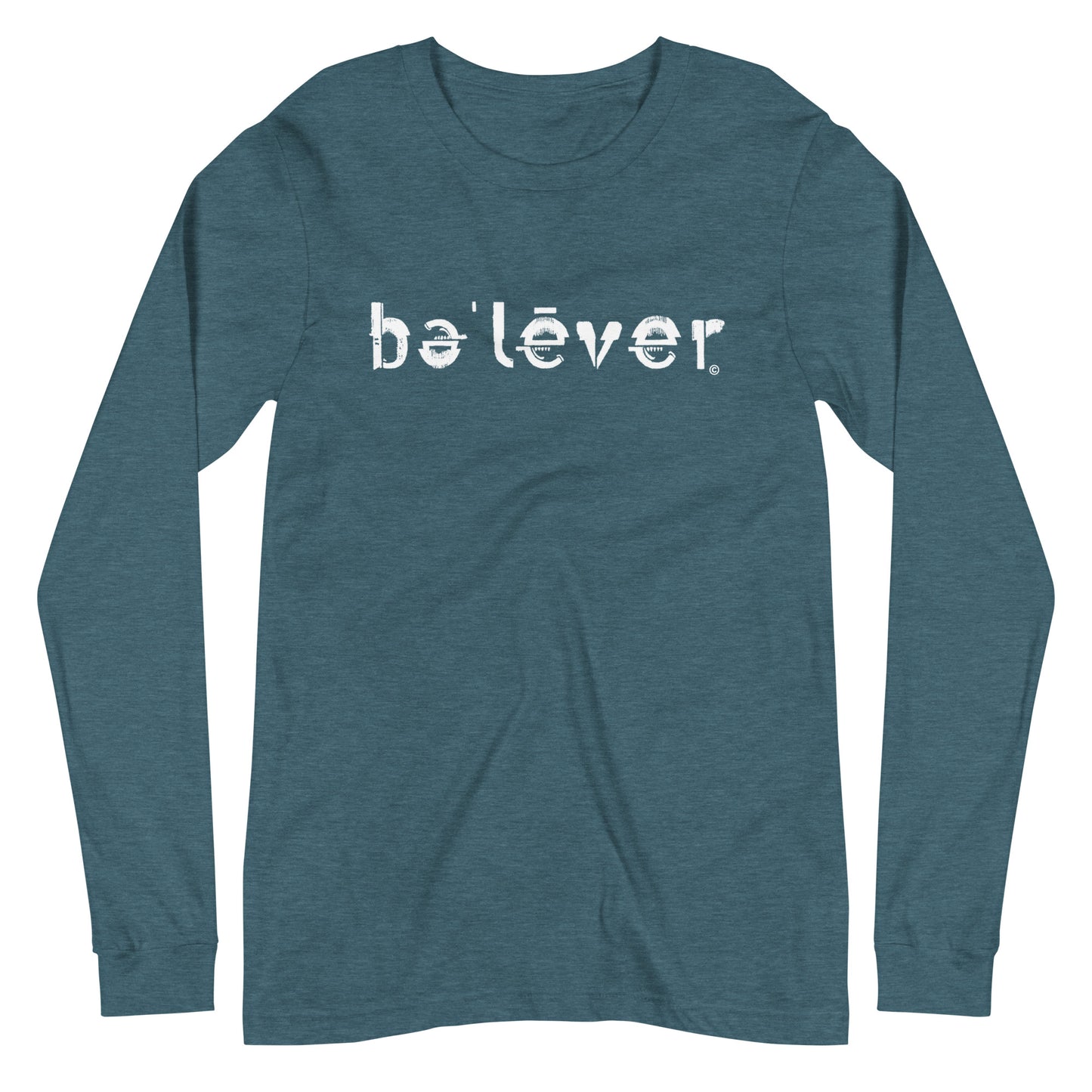 Long Sleeve T-Shirt - believer - White Design