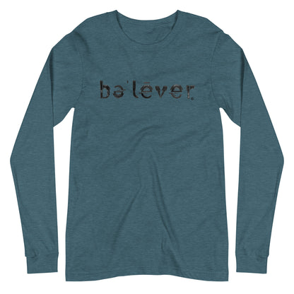 Long Sleeve T-Shirt - believer - Black Design