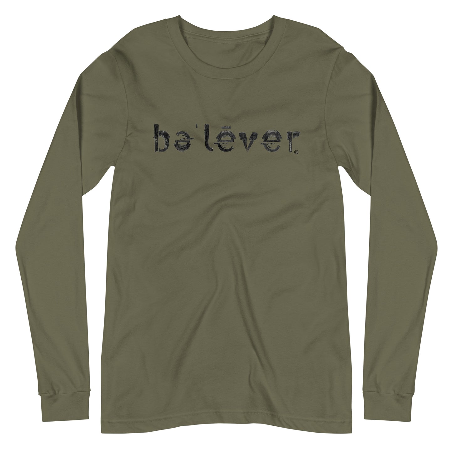 Long Sleeve T-Shirt - believer - Black Design