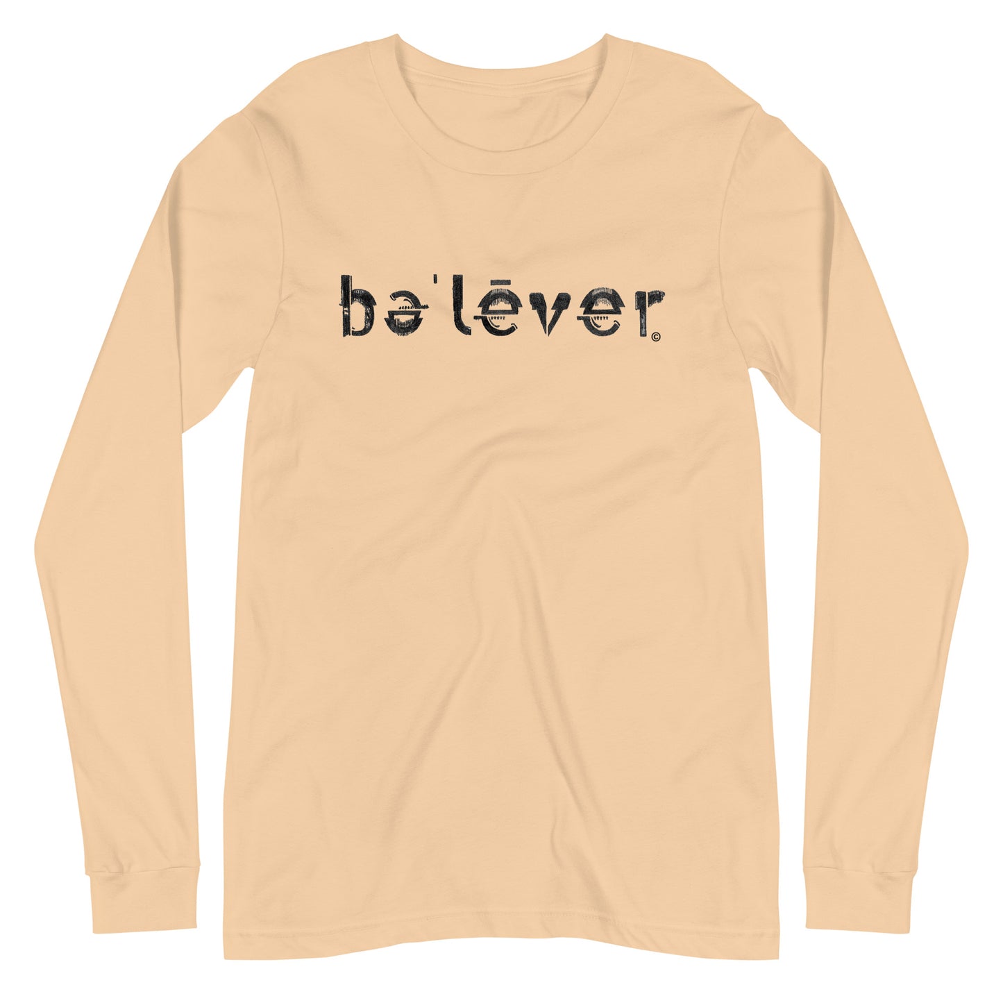 Long Sleeve T-Shirt - believer - Black Design