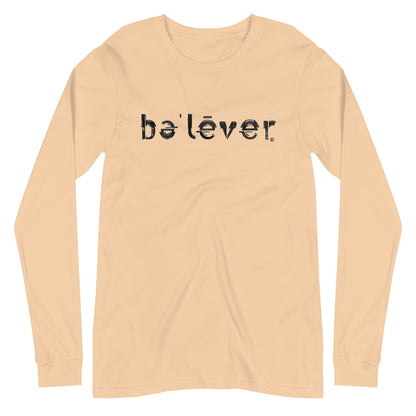 Long Sleeve T-Shirt - believer - Black Design