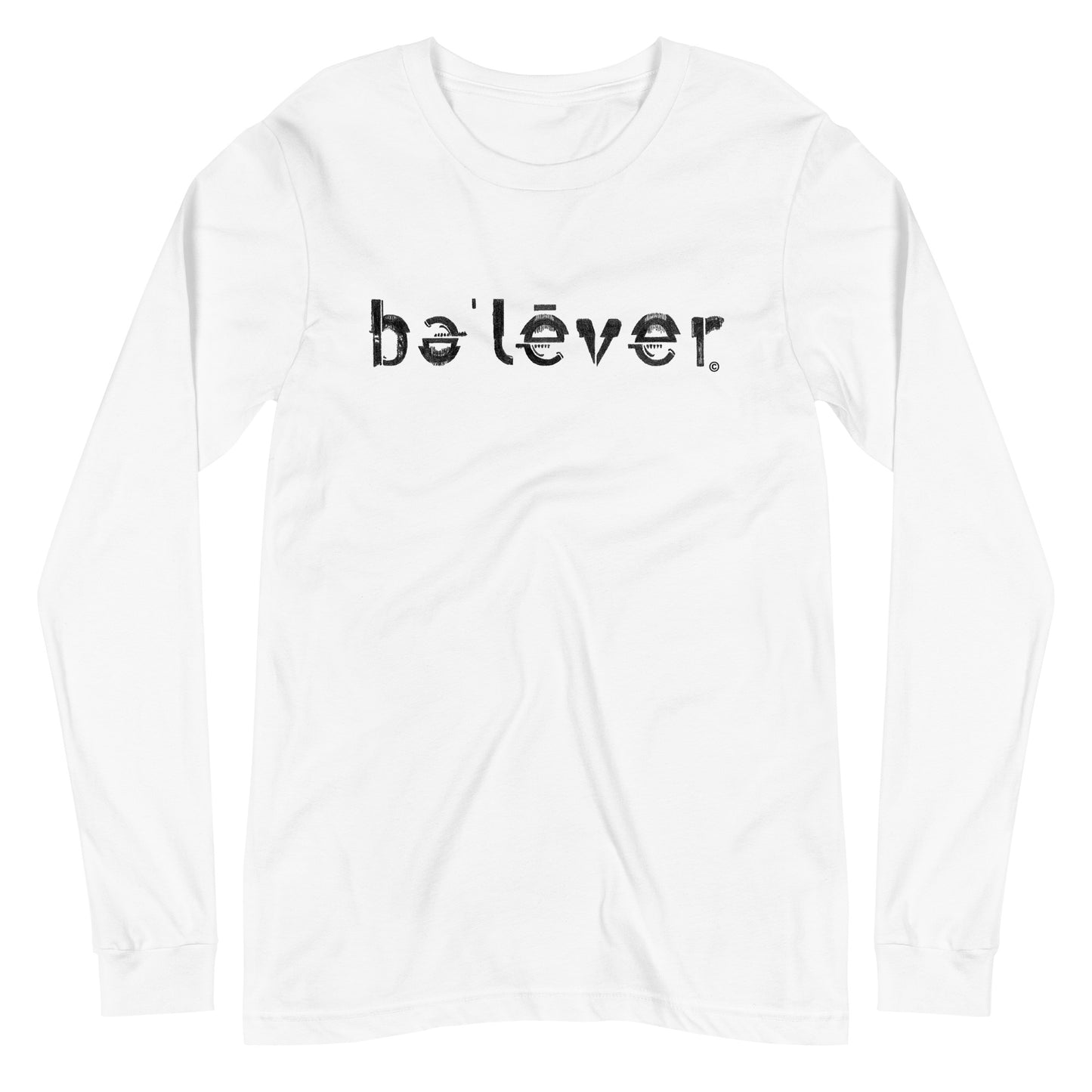 Long Sleeve T-Shirt - believer - Black Design