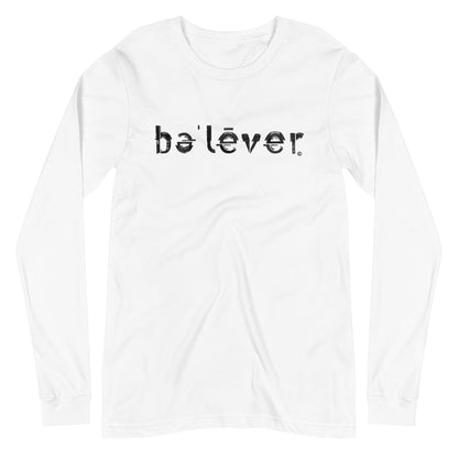 Long Sleeve T-Shirt - believer - Black Design