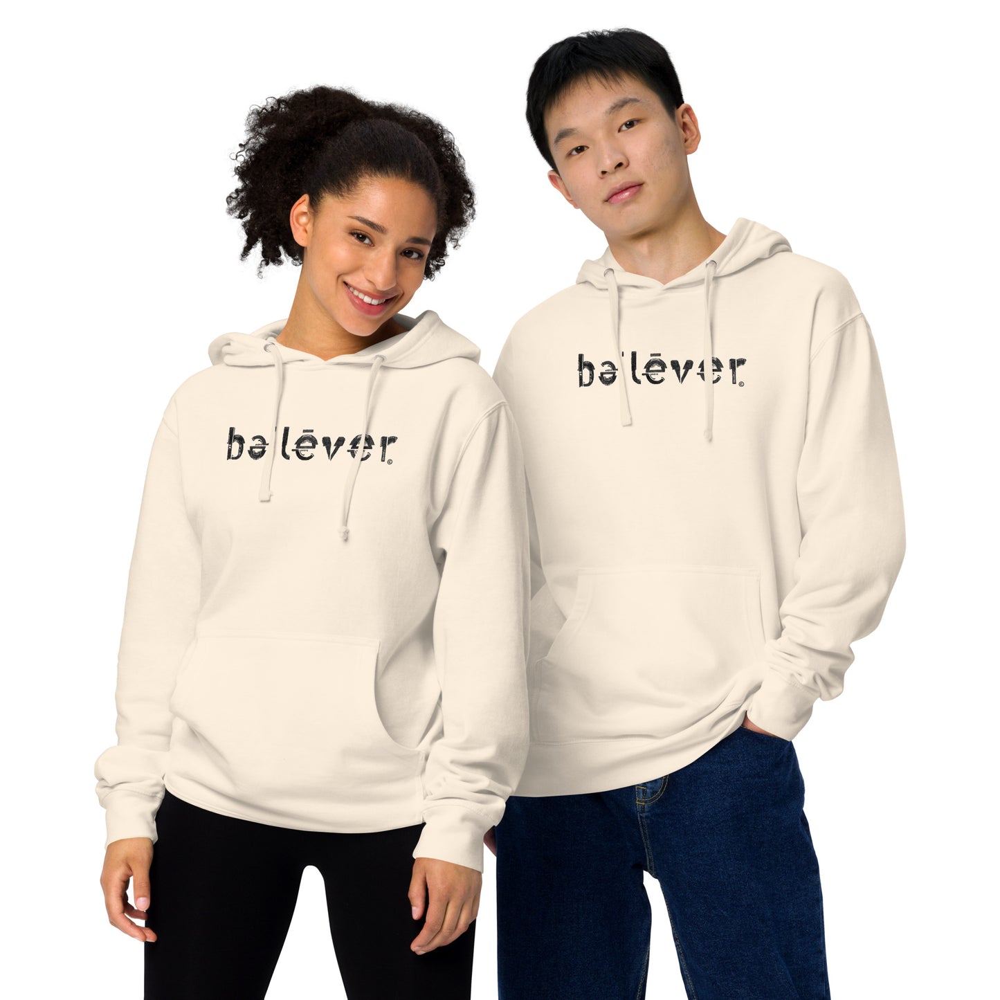 Hoodie - believer - Black Design