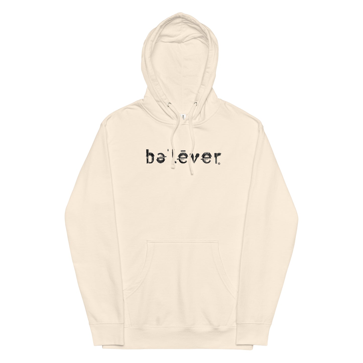 Hoodie - believer - Black Design