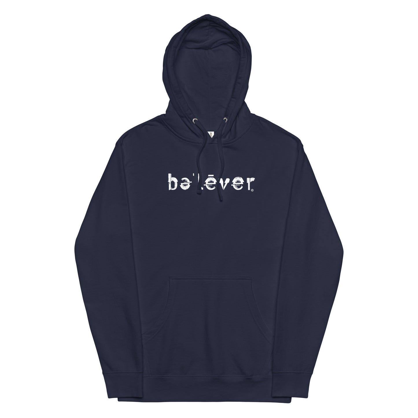 Hoodie - believer - White Design