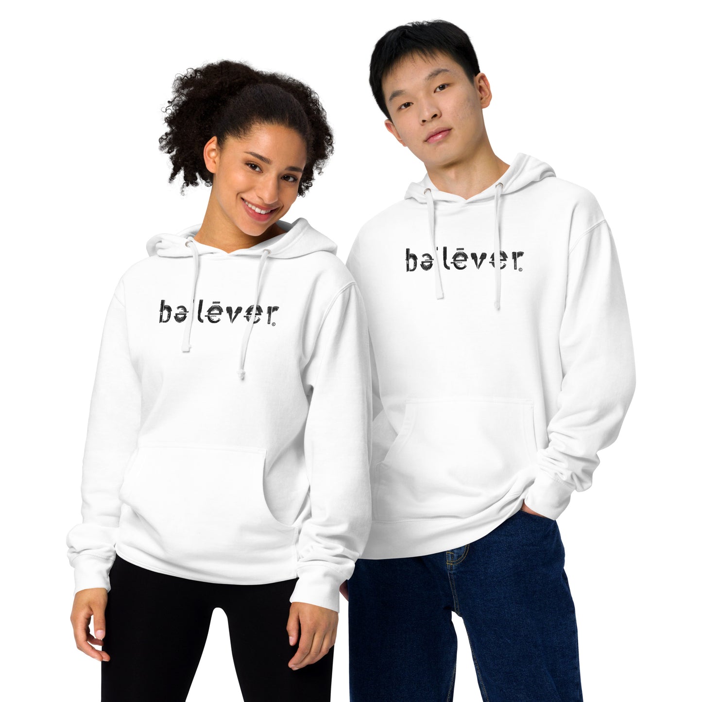 Hoodie - believer - Black Design