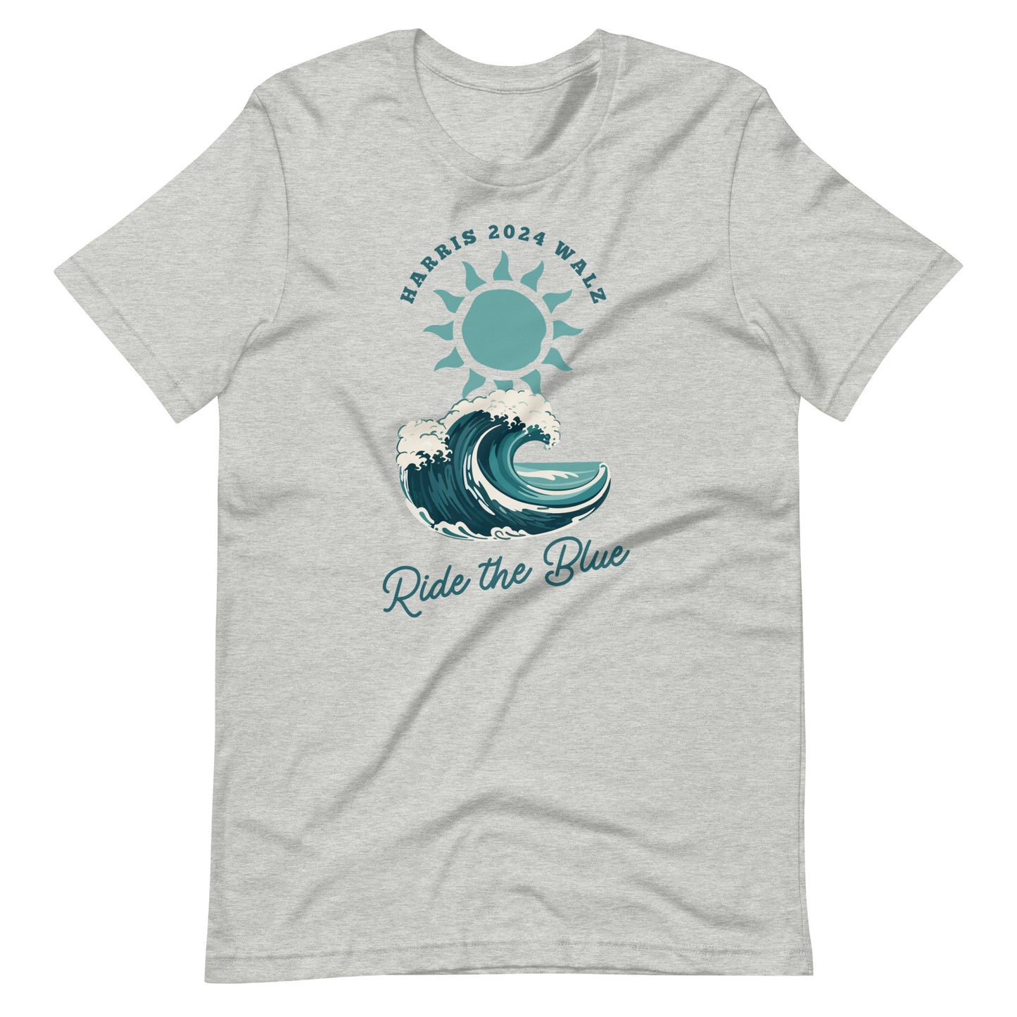 Short Sleeve T-Shirt - Ride the Blue - Blue Design