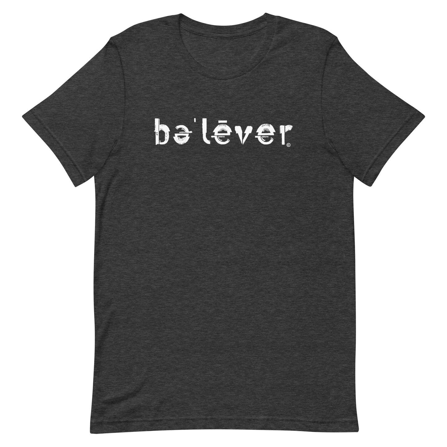 Short Sleeve T-Shirt - believer - White Design