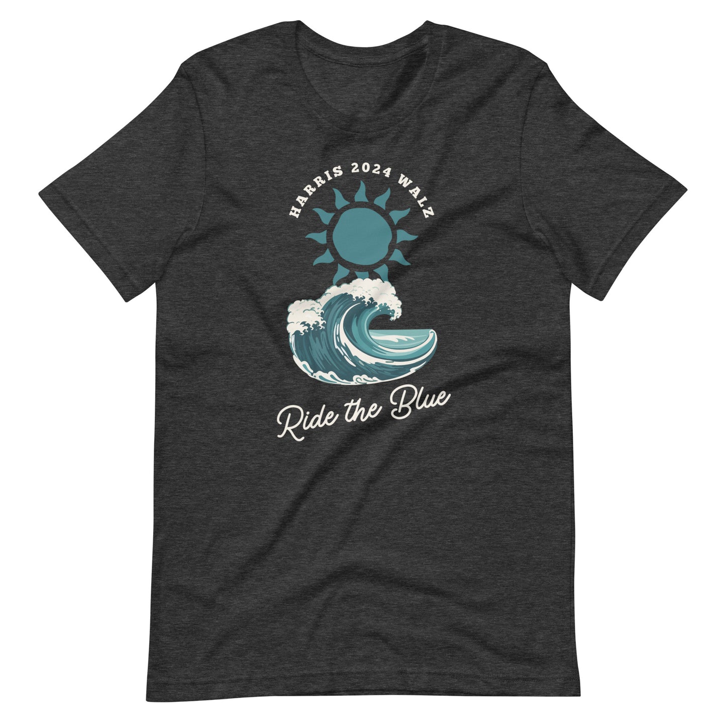 Short Sleeve T-Shirt - Ride the Blue - White Design