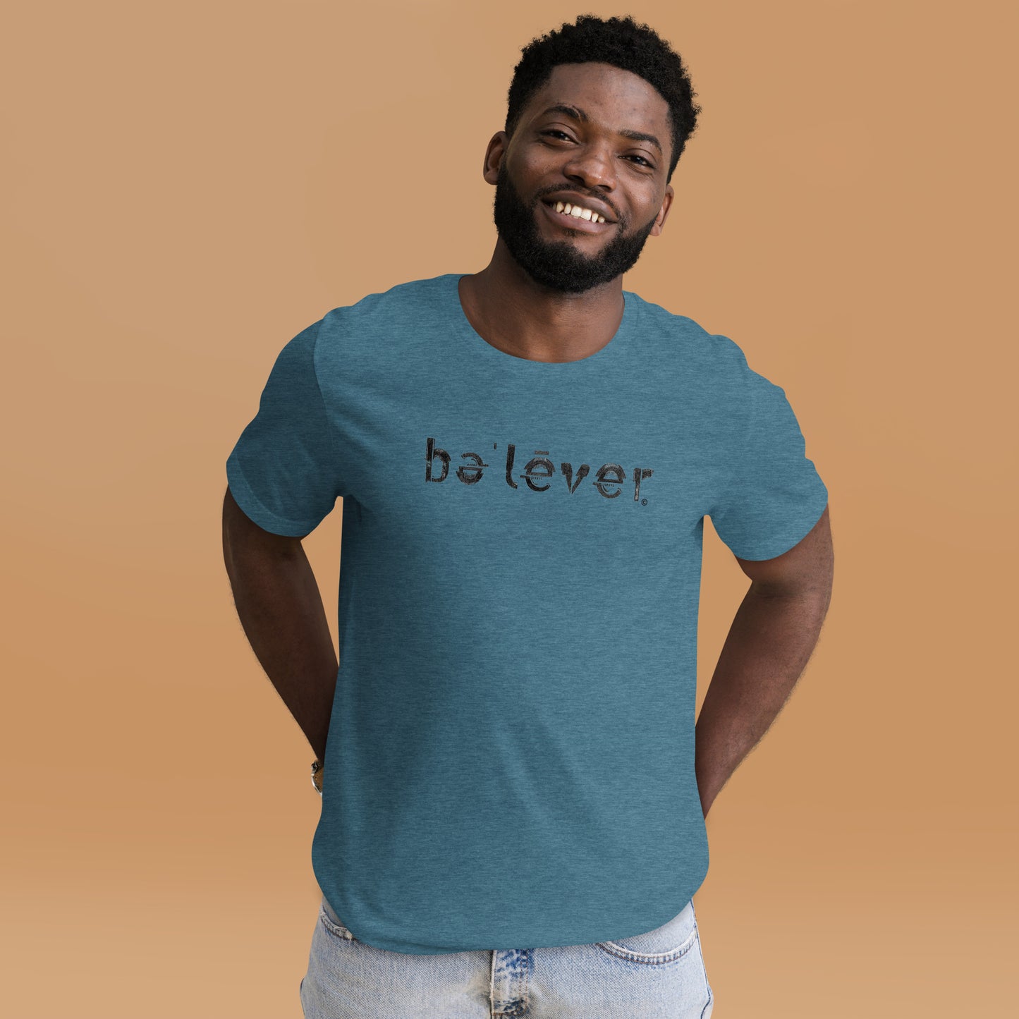 Short Sleeve T-Shirt - believer - Black Design