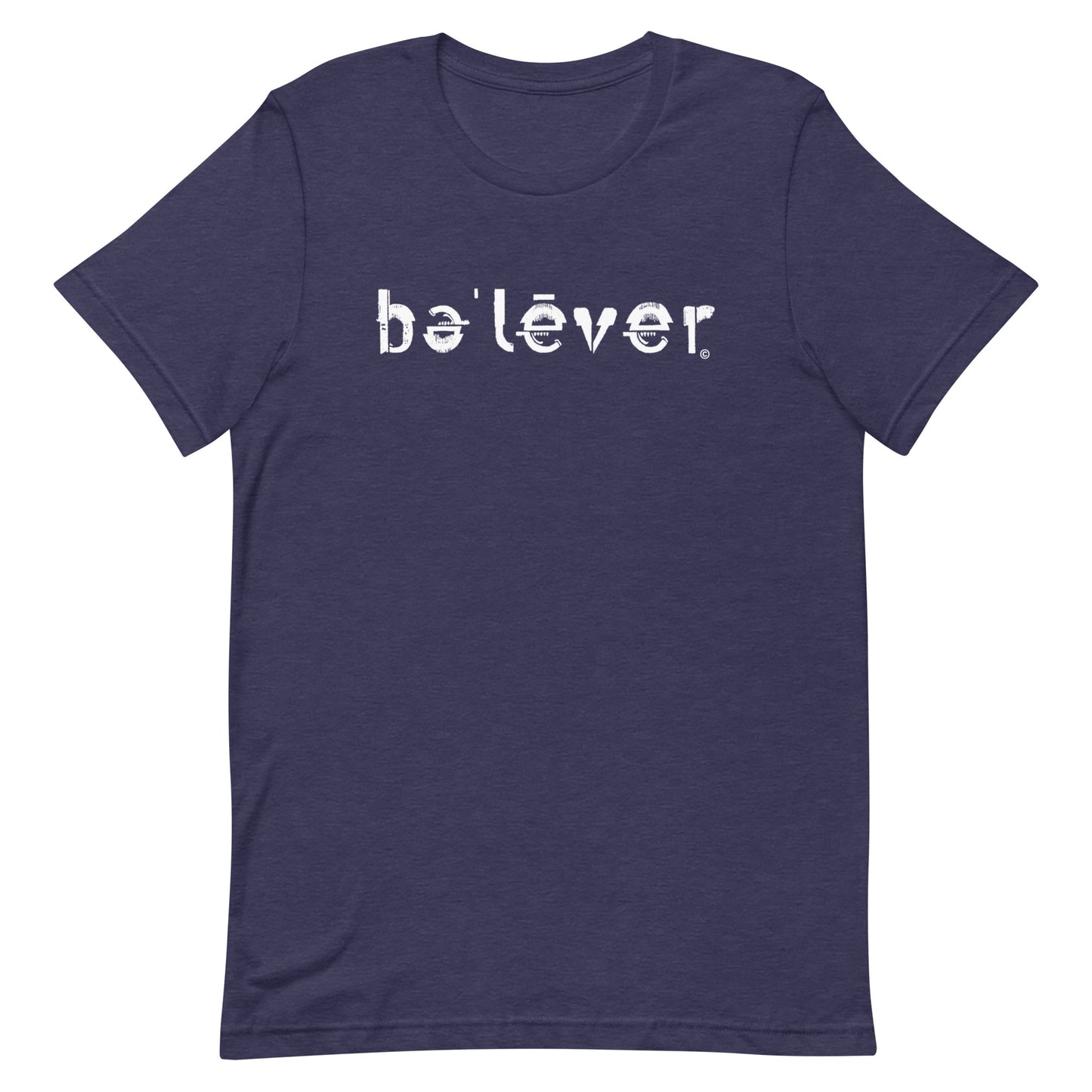 Short Sleeve T-Shirt - believer - White Design